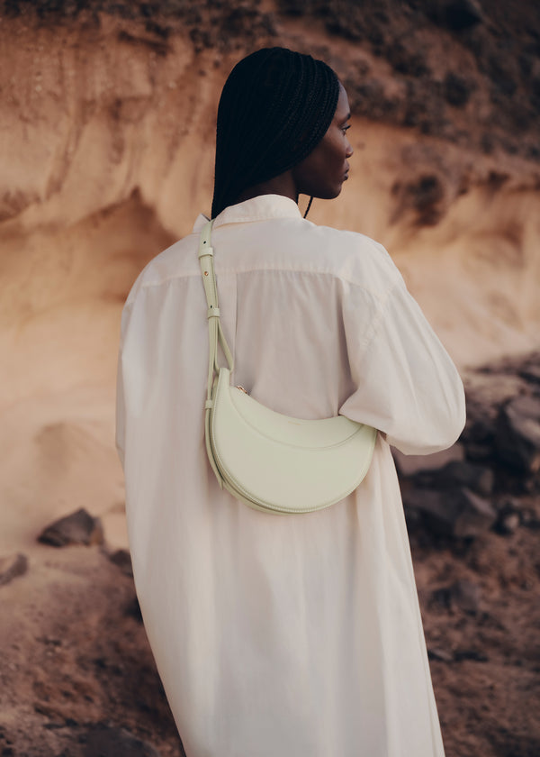 Torba Crossbody Polène Numéro Dix - Edition Smooth Aloe | VWAXY-5820