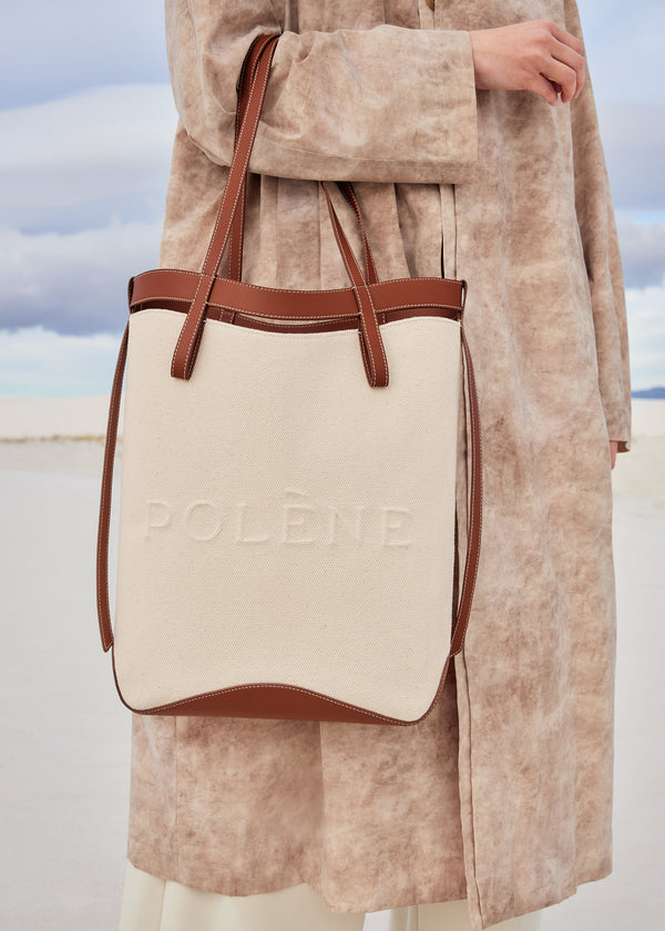 Torby Tote Polène Ilo - Edition Cognac | KWRAQ-2873