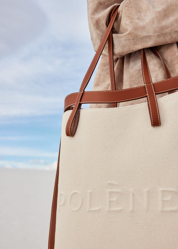 Torby Tote Polène Ilo - Edition Cognac | KWRAQ-2873