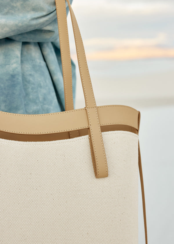 Torby Tote Polène Ilo - Edition Sand | XDYWP-5397